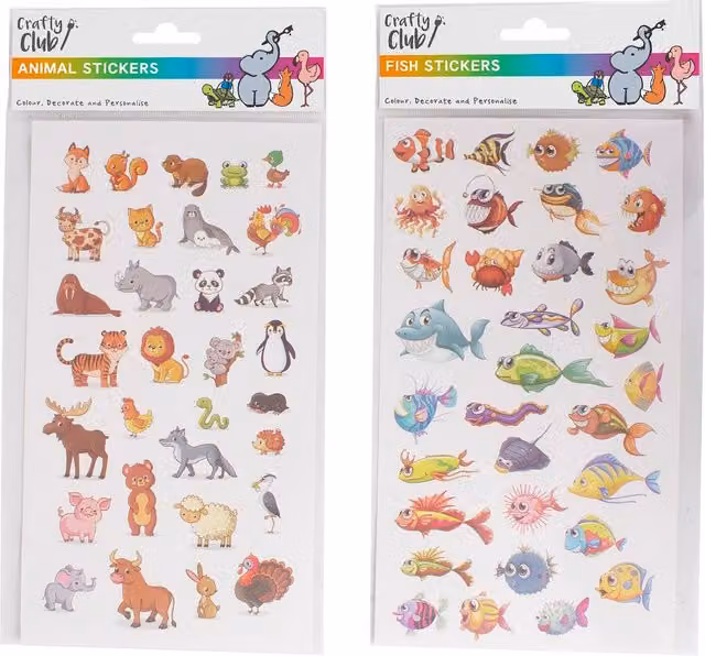 Crafty Club Multicolour Animal Sticker Sheet