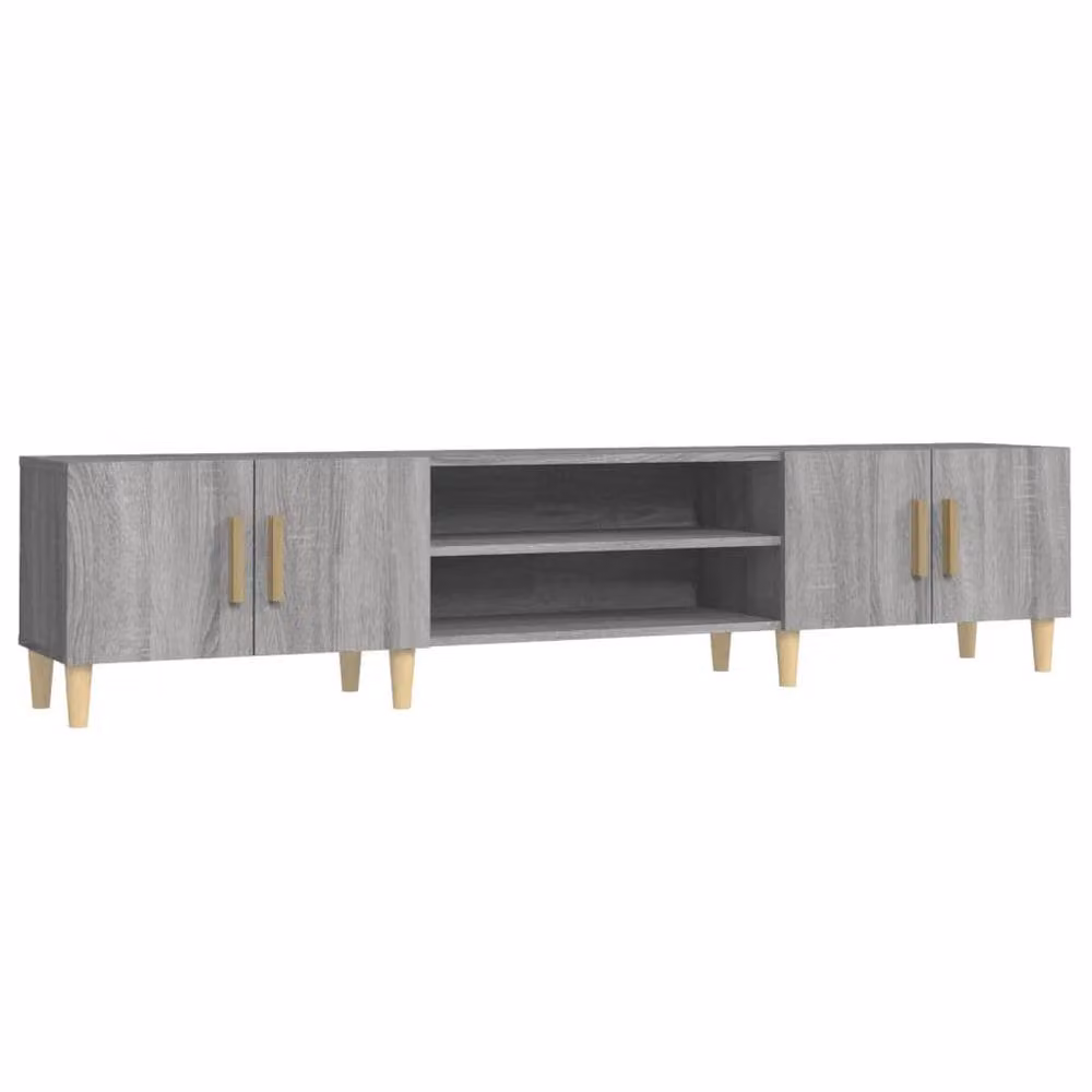Berkfield Home TV Cabinet in Grey Sonoma, W/D/H: 180 x 31.5 x 40 cm – 2