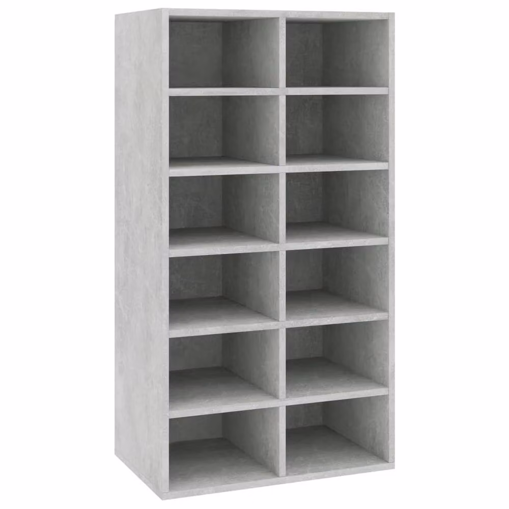Berkfield Home Grey MDF Shoe Rack, W: 54 cm, D: 34 cm, H: 100.5 cm – 3