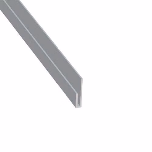 ARP Powder Coated Aluminium U-Profile Soffit J Trim, Grey, W: 40 mm, D: 20 mm, L: 3 m
