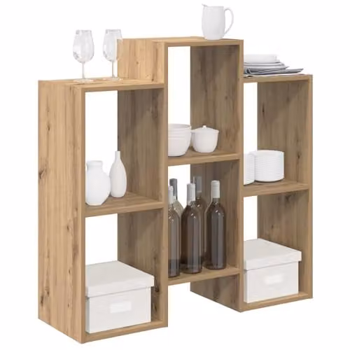 vidaXL Modern Sideboard in Artisan Oak, Brown, W/D/H: 90 x 30 x 90 cm – 1