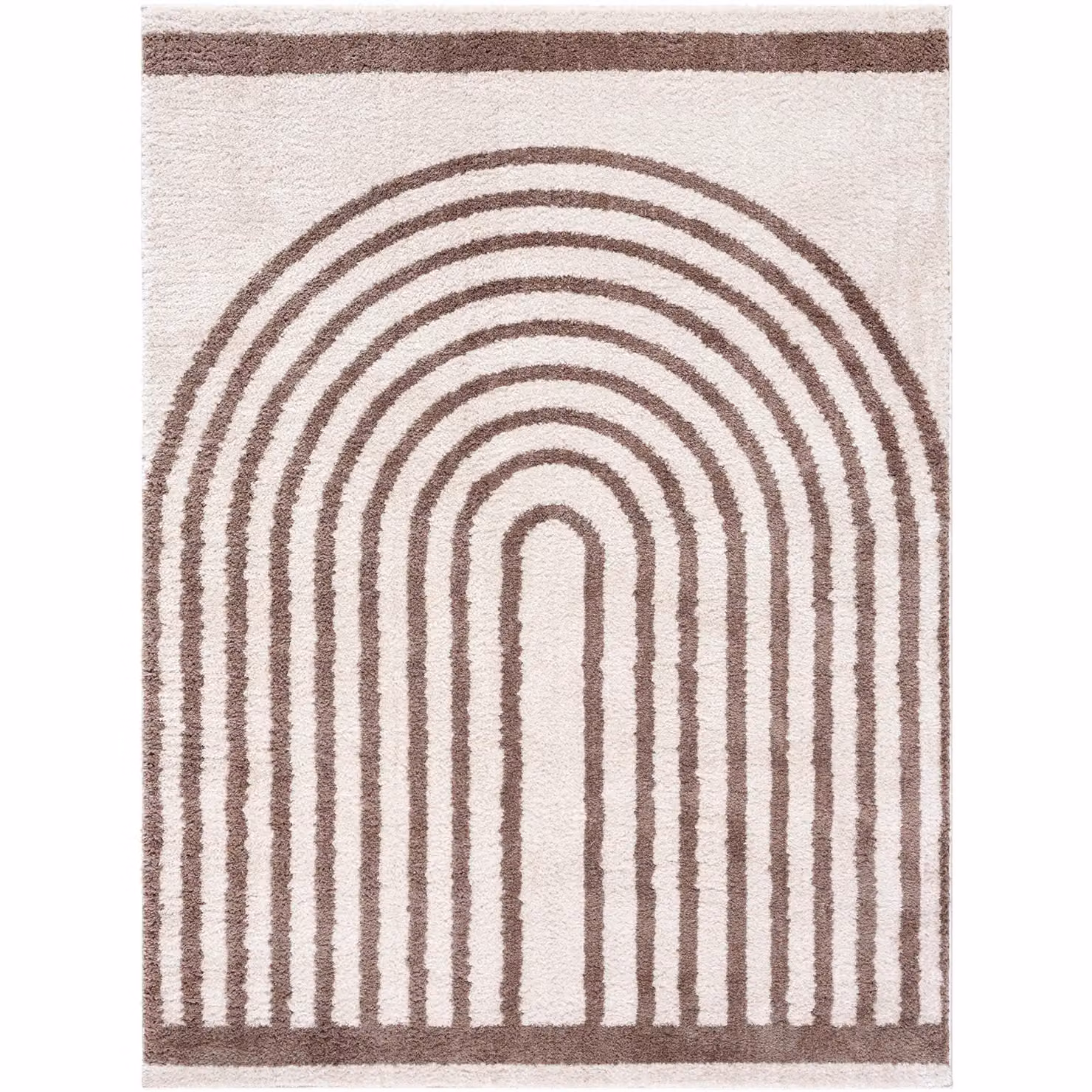 Livabliss Fossay Shag Washable High Pile Modern Rug in Dark Brown, W: 140 cm, L: 200 cm – 2