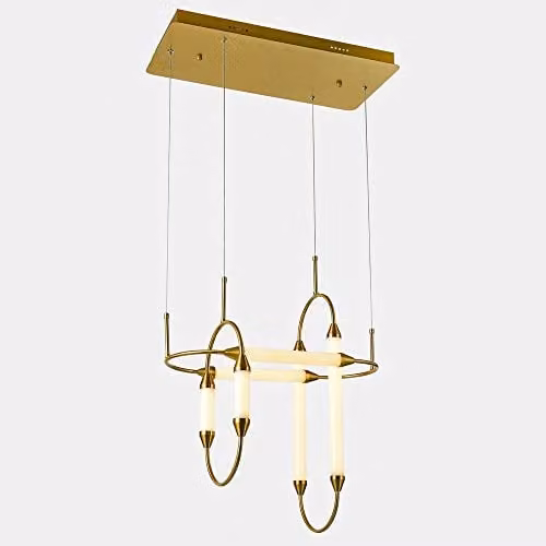 Italux Degal Modern LED Suspended Pendant Light in Copper and Gold with Warm White 3000K