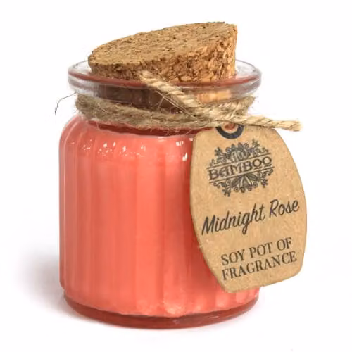 KDMD Midnight Rose Soy Pot of Fragrance Candles, Set of 2, Red