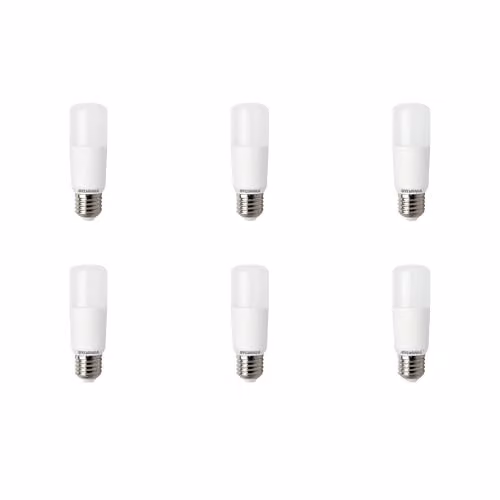 Sylvania Toledo Stick LED Bulb E27, 500 Lumens, Cool White, Pack of 6