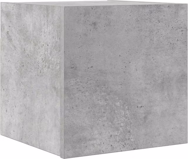 Berkfield Home Wall Mounted TV Cabinet in Grey Matt MDF, W/D/H: 30.5 x 30 x 30 cm – 1