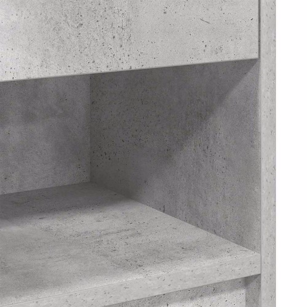 Berkfield Home Bedside Cabinet with Drawer in Concrete Grey, W/D/H: 39 x 28 x 41 cm – 3