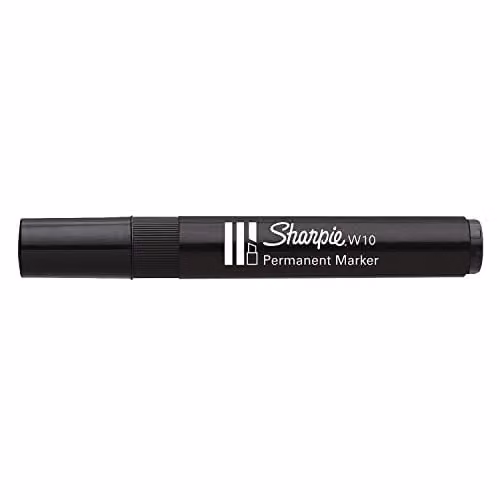 Sharpie W10 Permanent Markers with Chisel Tip in Black, 5 Pack – 2