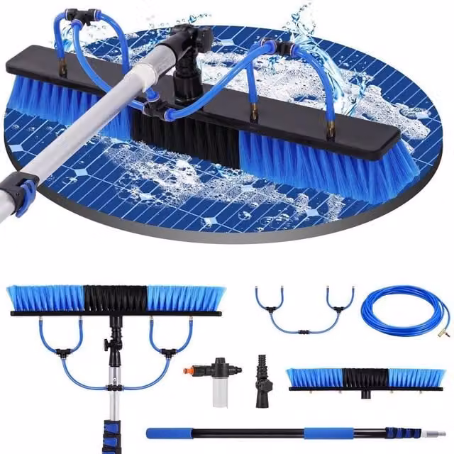 EONLION Blue Microfibre Conservatory Roof Cleaning Pole Brush, Length: 100 cm