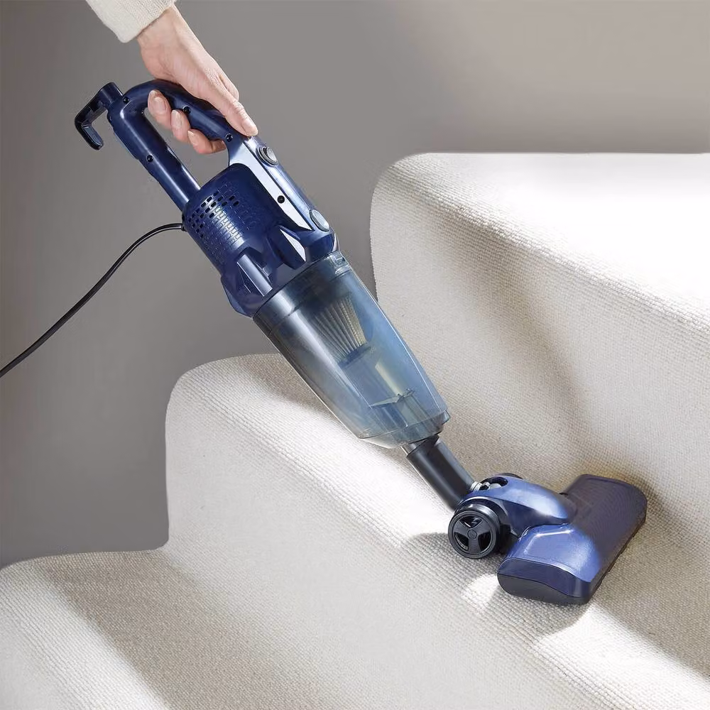 Clarsen 2-in-1 Bagless Vacuum Cleaner in Blue with Washable HEPA Filter and Hard Floor Nozzle – 2