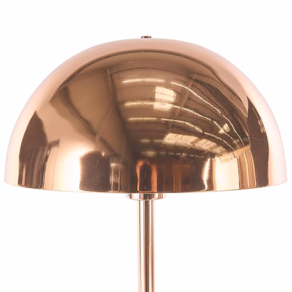 Wyld and Coco Copper Round Shade Table Lamp with Slim Metal Base – 3