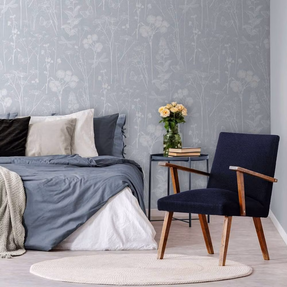 World of Wallpaper Botanical Floral Blue Paper Wallpaper – 2