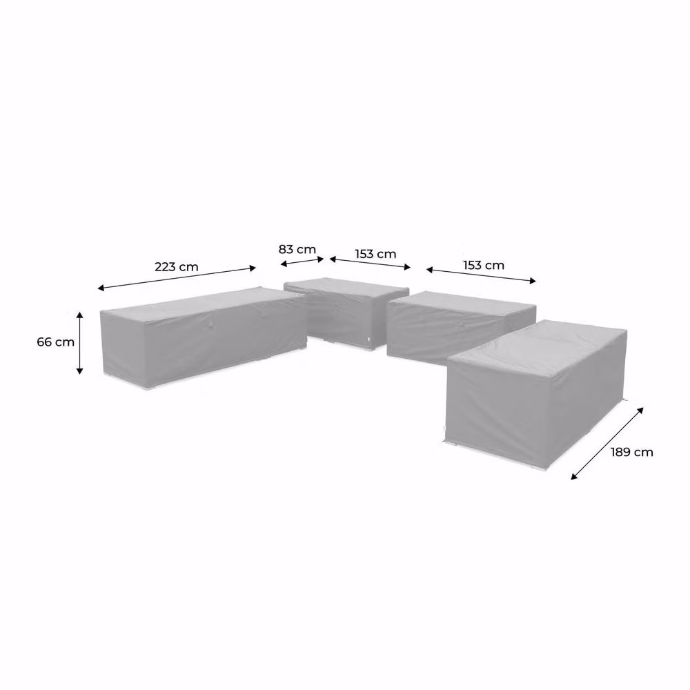 sweeek Water-Repellent Polyester Protective Covers for Tripoli and Verona Garden Sofa Sets in Anthracite Grey – 4