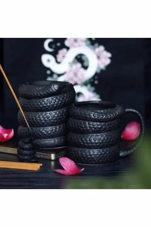 KDMD Black Ceramic Snake Oil Burner and Wax Warmer with Animal Print Design – 3