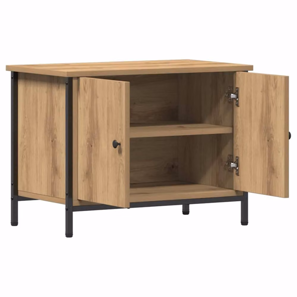 Berkfield Home Artisan Oak TV Stand in Brown, W/D/H: 60 x 35 x 45 cm – 3
