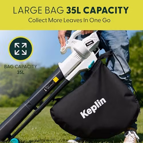 Keplin Leaf Blower Vacuum Collection Bag, 35L, Black Polyester – 2