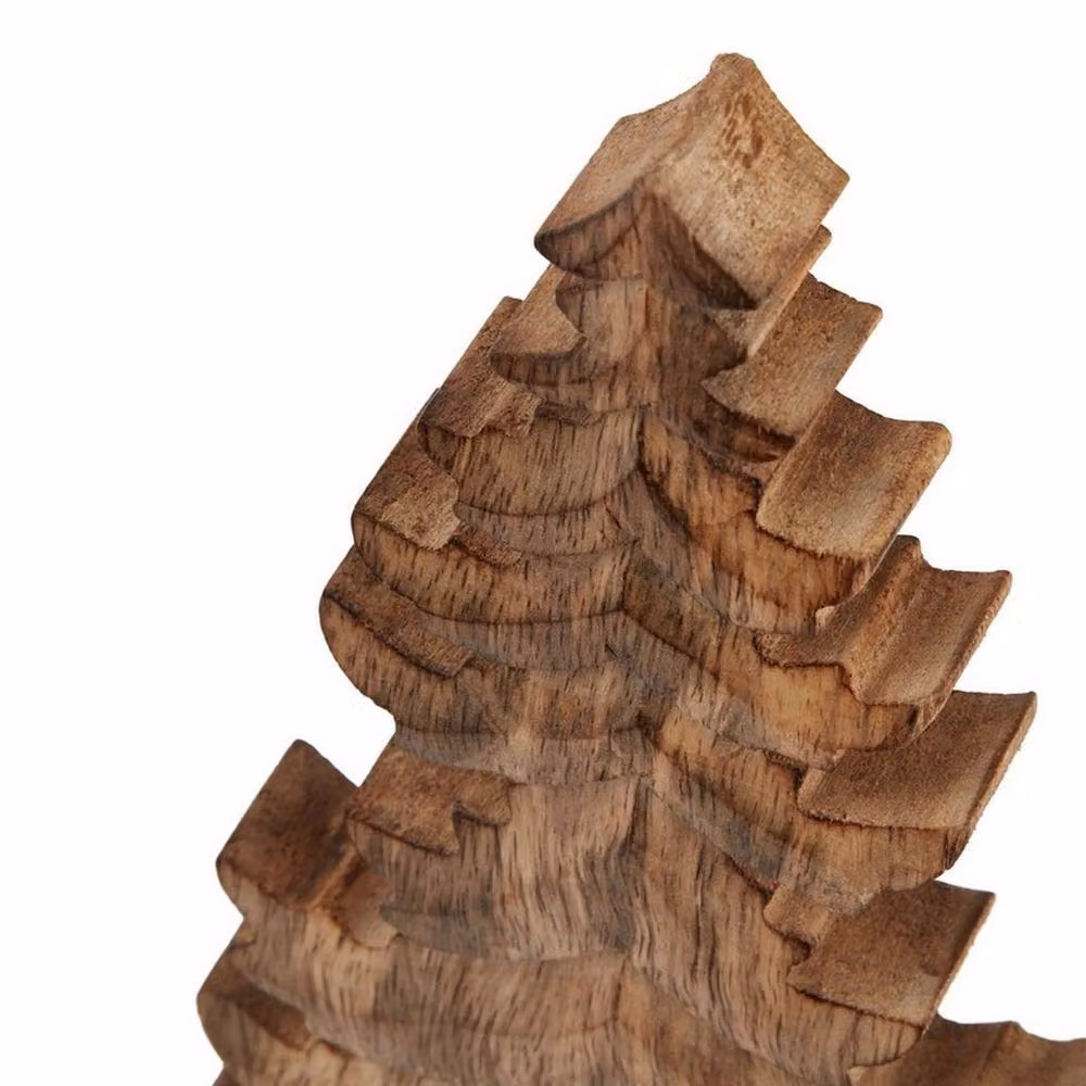 Lemon Pavilion Furniture and Decor Natural Wooden Christmas Tree, Brown, L6 x W13 x H26 cm – 2