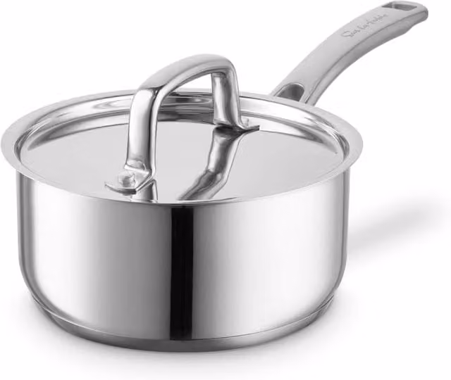 Sur La Table Core 16cm Stainless Steel and Aluminium Saucepan with Lid, Silver