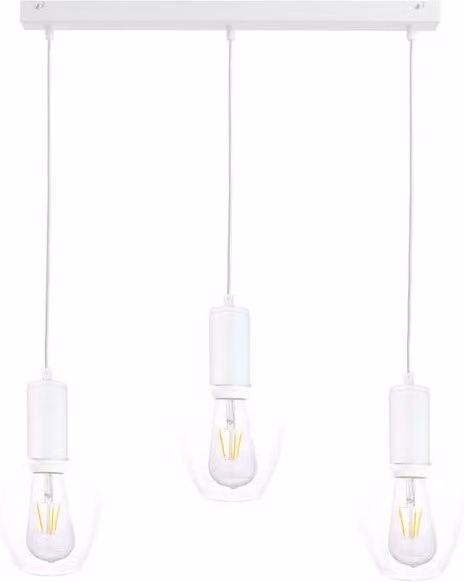 Netlighting Verre Bar Pendant Ceiling Light, White, 60 cm, 3x E27