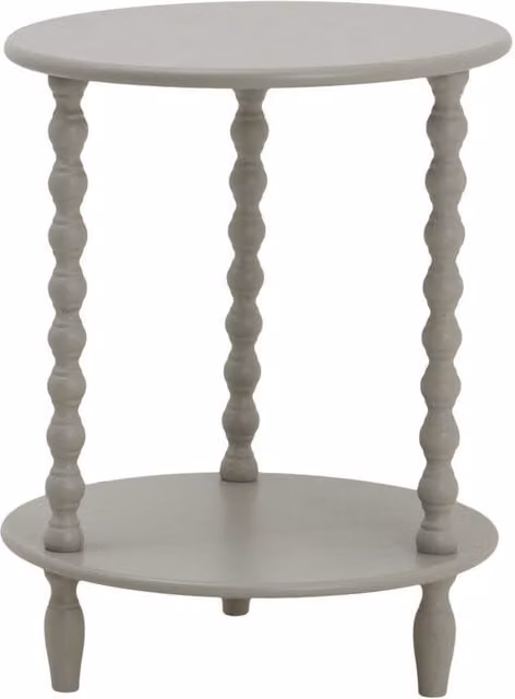 KDMD Camden Collection Round Metal Side Table in Matt Grey – 1