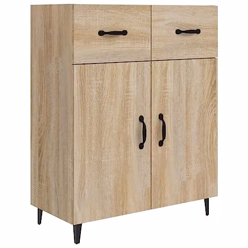 vidaXL Sonoma Oak Sideboard in Brown, W/D/H: 69.5 x 34 x 90 cm – 1