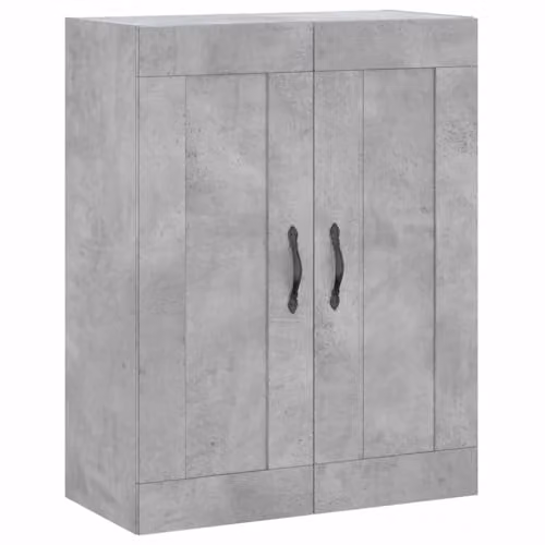 vidaXL Wall Mounted Cabinet in Grey and Black with Hinged Doors, W/D/H: 69.5 x 34 x 90 cm – 1