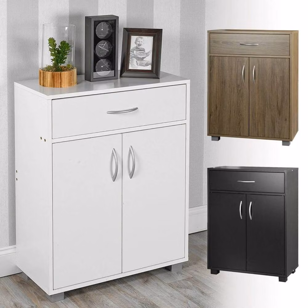 KORVIXA White Wooden Free Standing Cabinet W/D/H: 60.0 x 29.5 x 80.0 cm – 2
