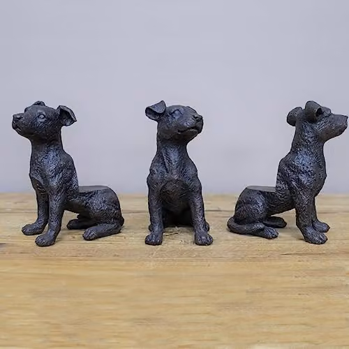 Gifts Direct 2 U Set of 3 Brown Resin Dog Plant Pot Feet for Indoor and Ornamental Garden Planters – 2