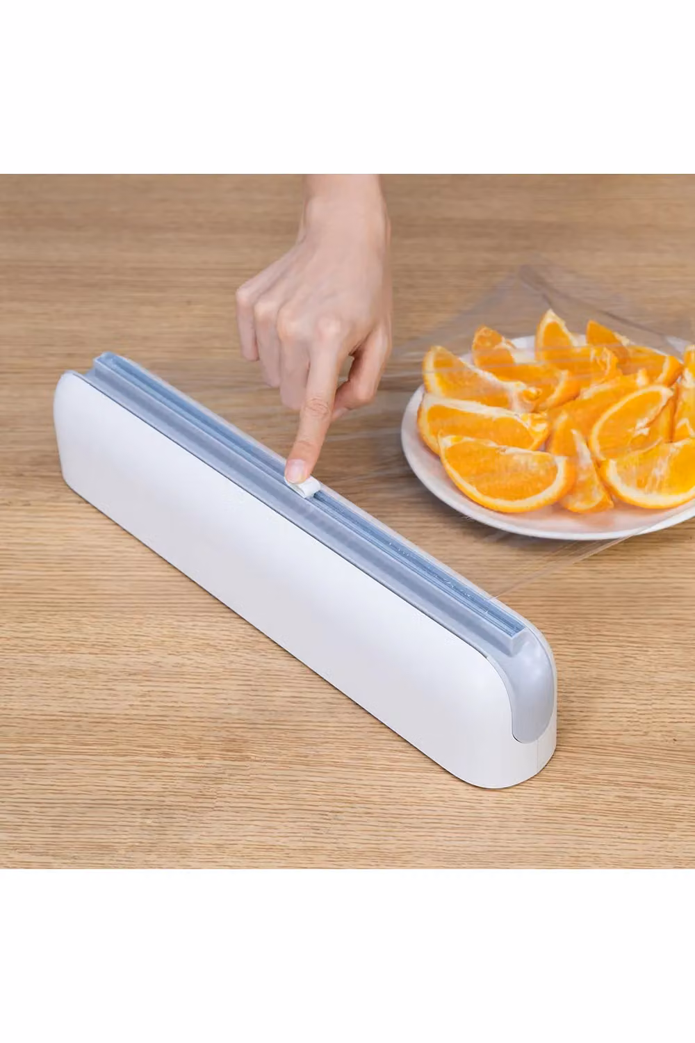 Livingandhome Wall Mounted Plastic Wrap and Foil Cutter Dispenser in White – 2