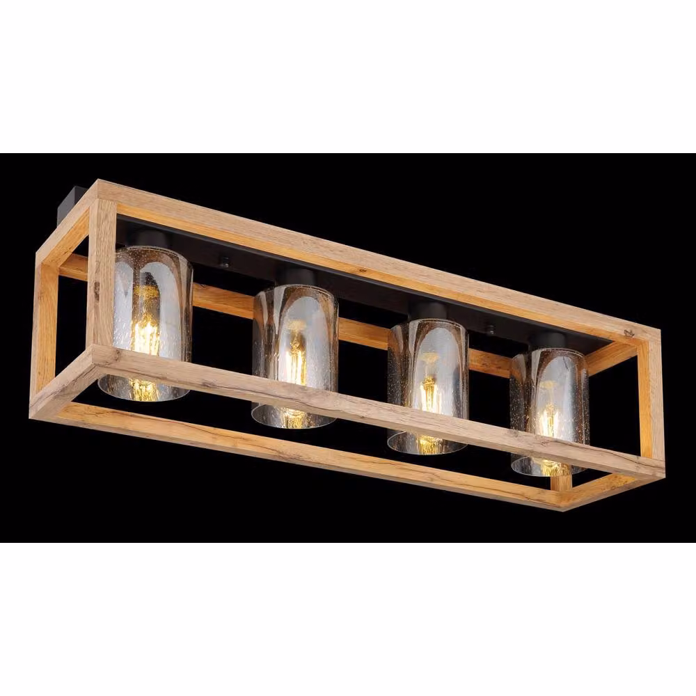 Netlighting Pettey Ceiling Spotlight Bar in Black with Smoke Glass and Air Bubbles, 4x E27 – 2