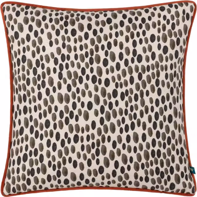 Nympha Abstract Spot Square Cushion in Sunset Multicolour with Polyester and Feather Filling