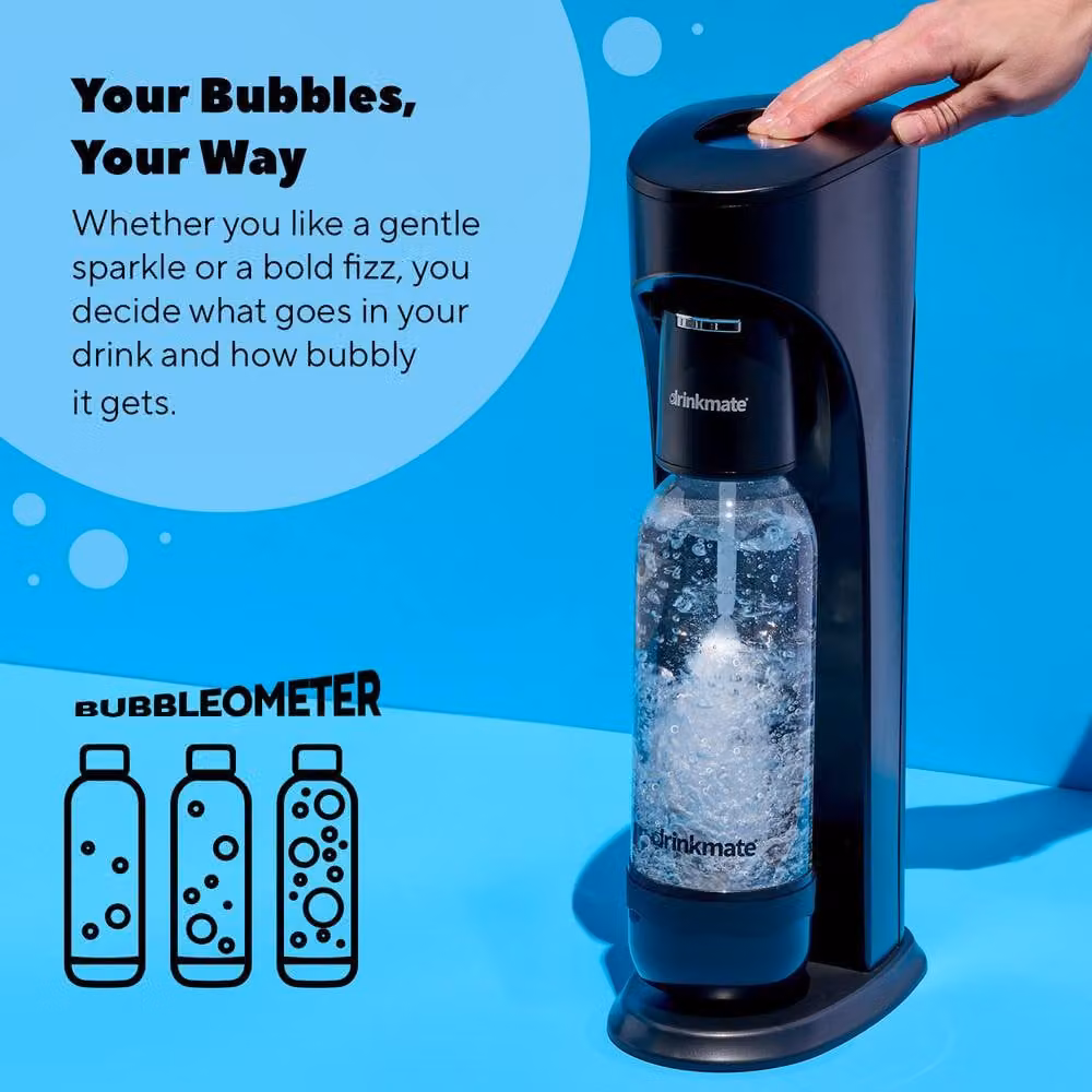 Drinkmate OmniFizz Soda Maker Sparkling Water Machine with 60L CO2 Cylinder in White – 3