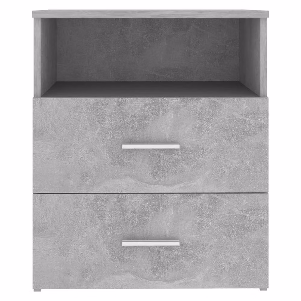 Berkfield Home Modern Bed Cabinets, 2 Piece, Concrete Grey, W: 50 cm, D: 32 cm, H: 60 cm – 3