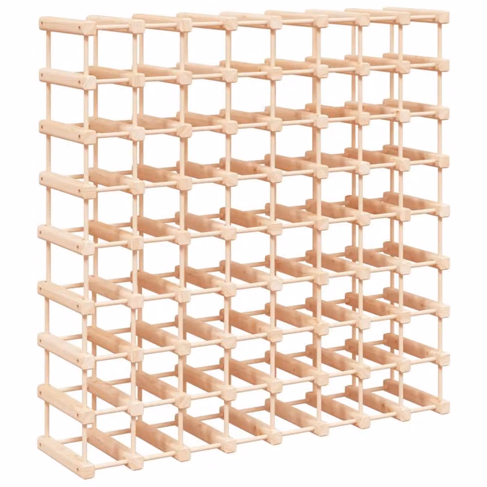 Berkfield Home Rustic Solid Pine Wine Rack for 72 Bottles, Light Brown, W/D/H: 90.5 x 23 x 90.5 cm – 2
