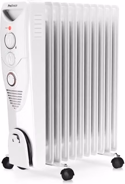 Pro Breeze 2500W Oil Filled Radiator Heater in Black – 1