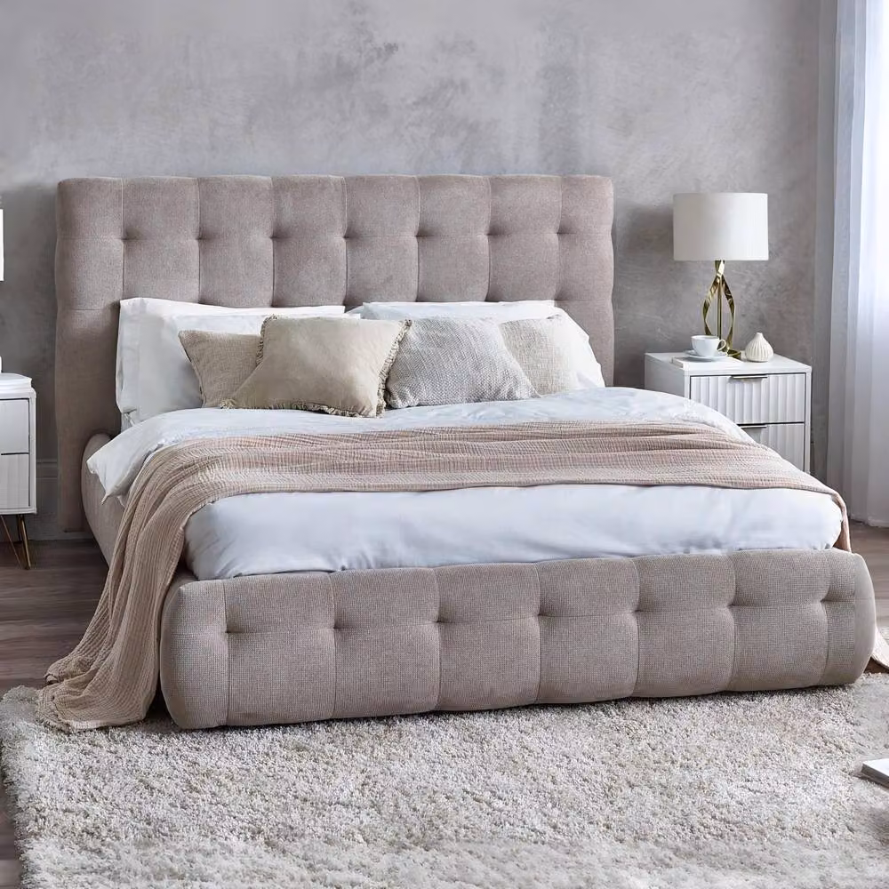 Cheshire Goldwood Upholstered Double Bed in Grey – 2