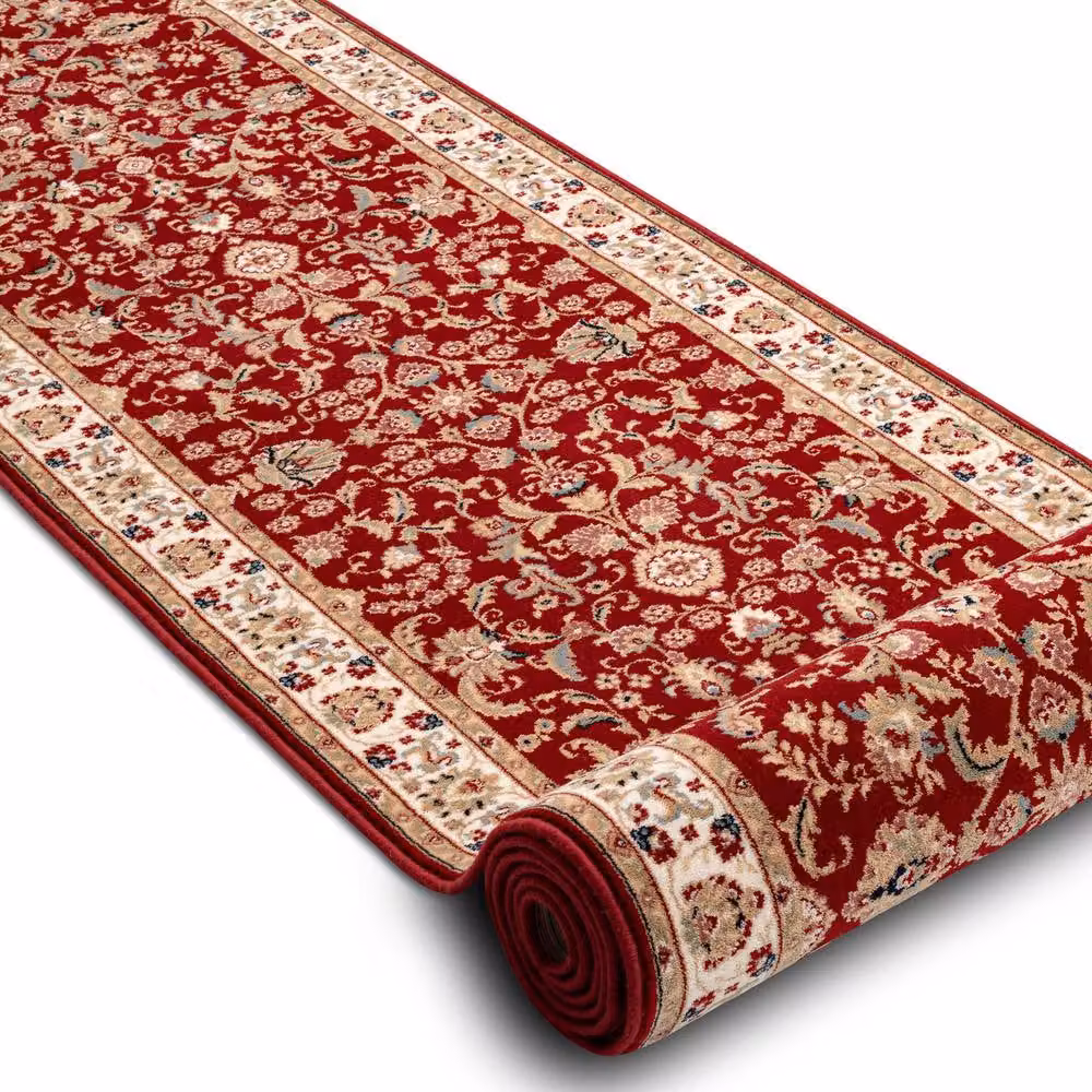 RugsX Red Wool Nain Oriental Runner, W: 100 cm, L: 200 cm – 2