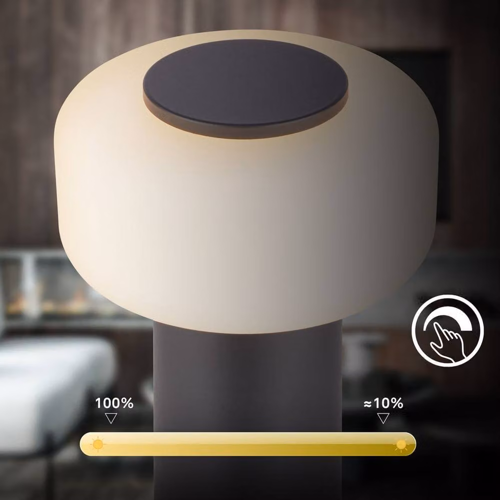 Briloner Rechargeable LED Table Lamp Night Light, Black, Height: 20.6 cm – 5