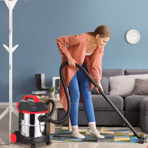Alivio 20L Wet and Dry Vacuum Cleaner with 1200W Motor and HEPA 13 Filtration, Red – 2