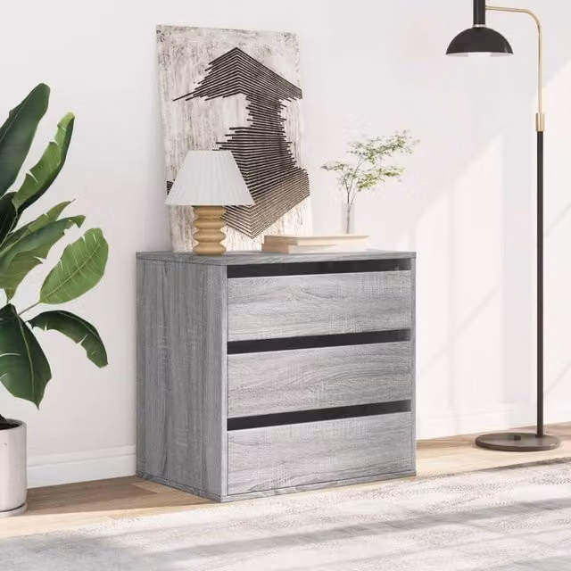 Berkfield Home Classic Corner Chest of Drawers in Grey Sonoma, W: 60 cm, D: 41 cm, H: 58 cm – 1