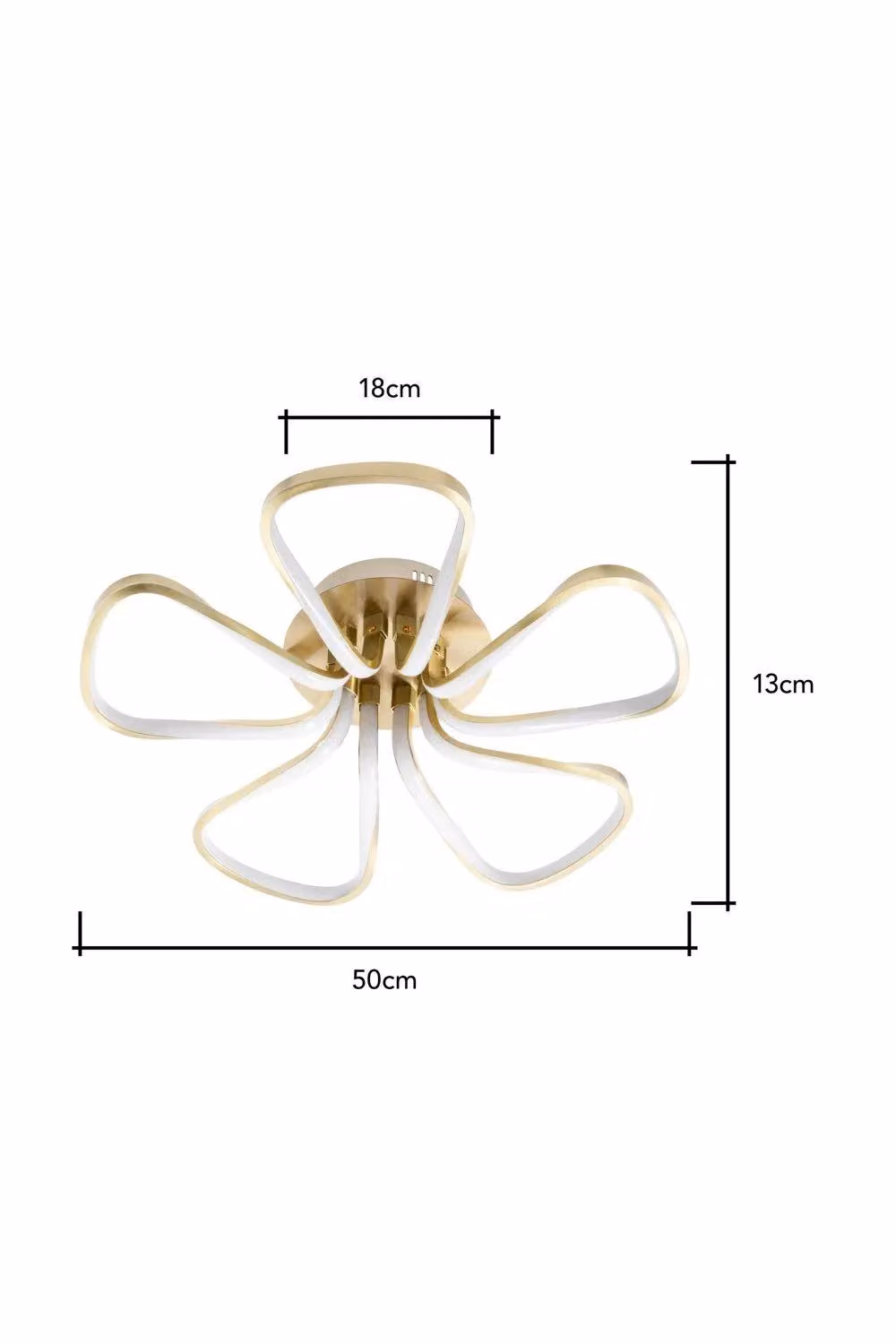 BHS Lighting Alvar LED Flush Ceiling Light in Gold/Brass – 2