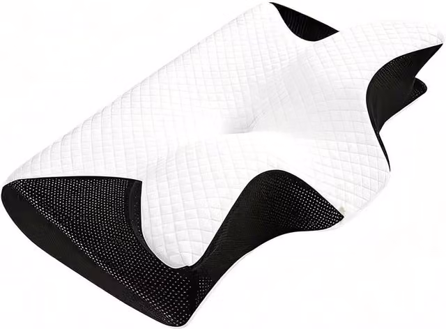 EONLION Memory Foam Cervical Pillow for Neck Support, Suitable for Side, Back and Stomach Sleepers, White