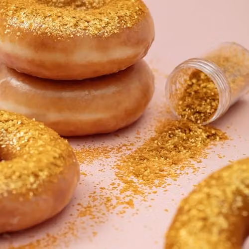 PME Edible Gold Glitter Flakes, 7g – 2