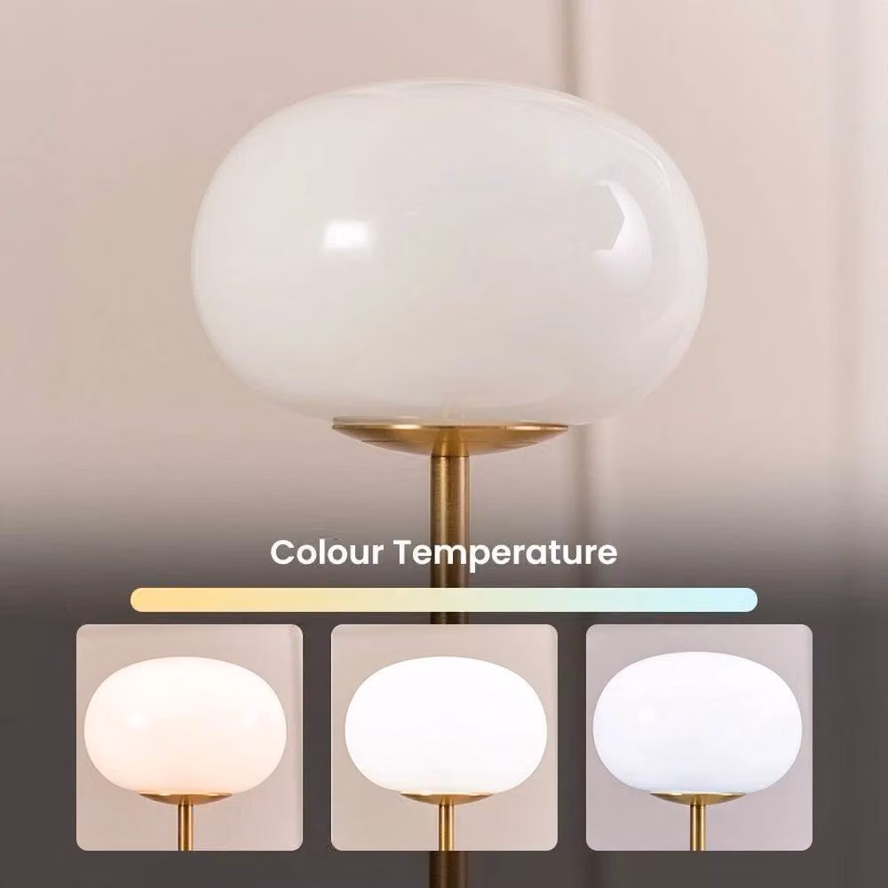 EONLION Rechargeable LED Table Lamp in White and Gold, Dimmable Touch Control Cordless Portable Design – 2