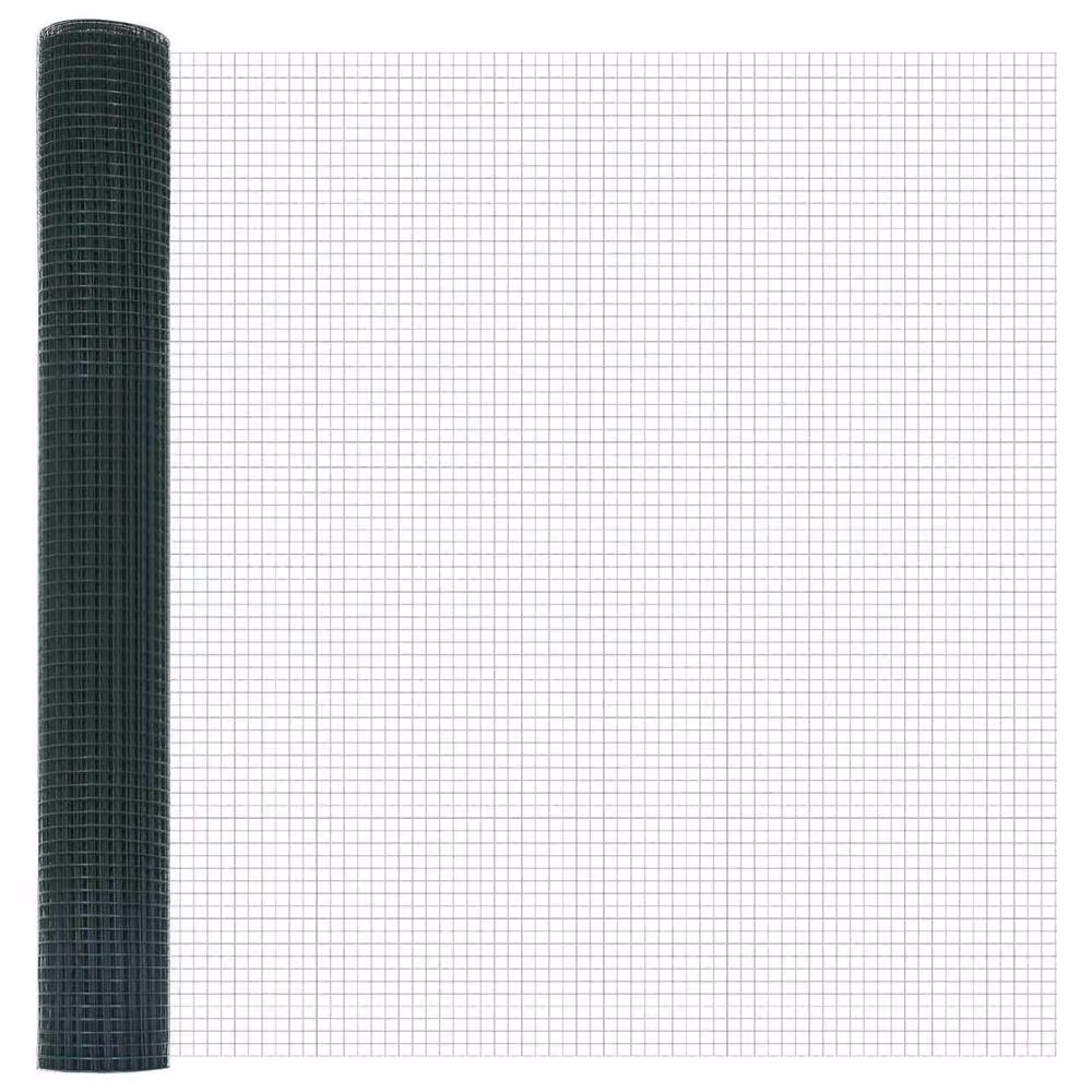 Berkfield Home Green PVC Coated Steel Welded Wire Fence Single-Bar H: 120 cm, L: 25 m – 2