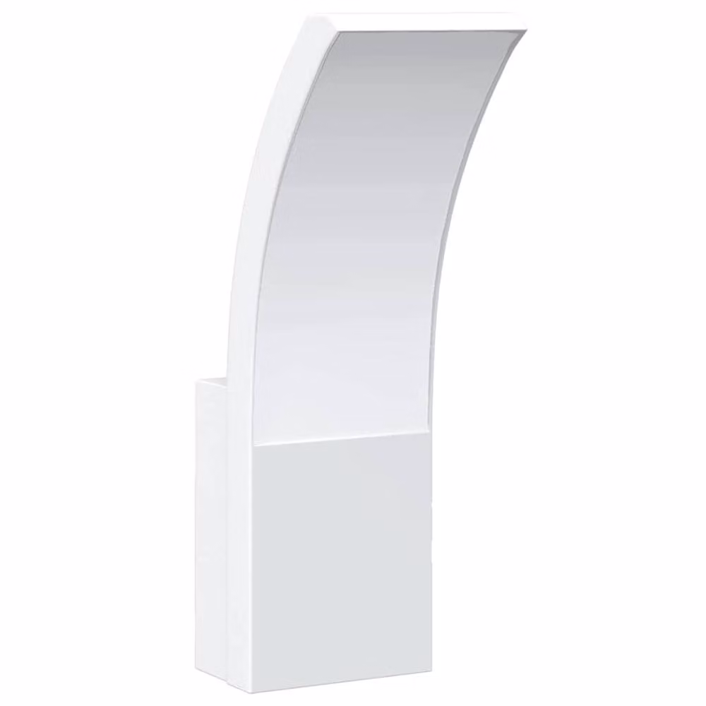 Berkfield Home Modern Outdoor LED Wall Light in White Aluminium and Plastic