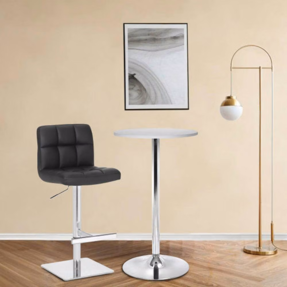 netfurniture Horizon Round Poseur Table in White Wood – 2