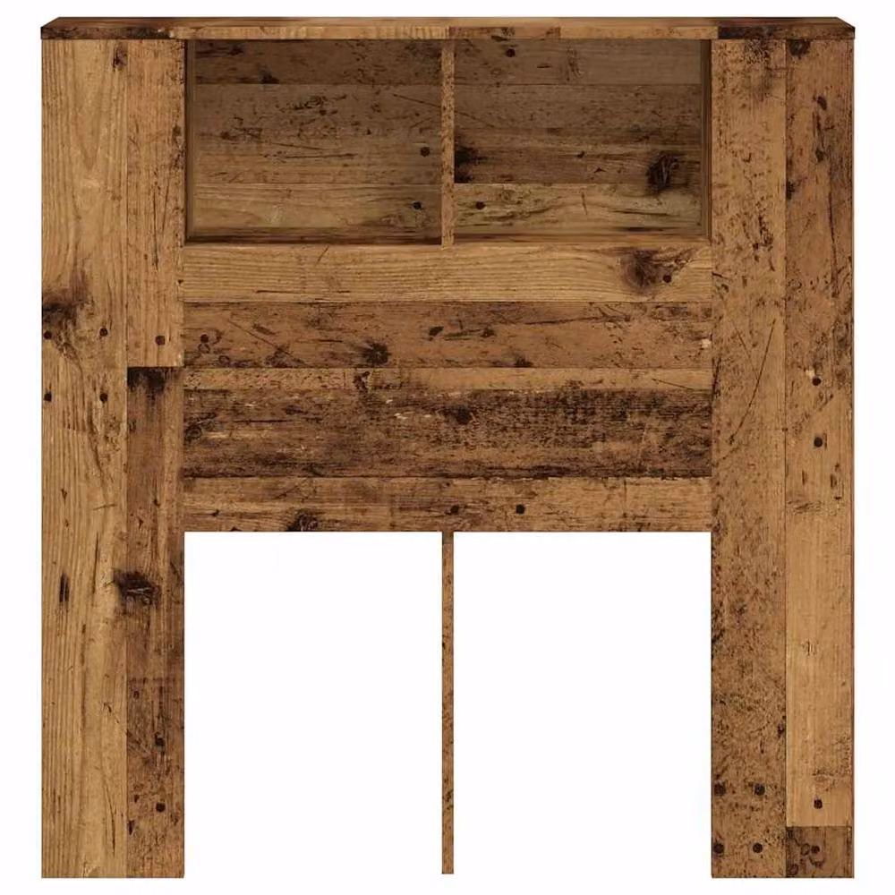 Berkfield Home Headboard Cabinet in Brown Old Wood, W/D/H: 100 x 19 x 104.5 cm – 4
