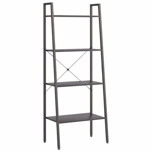 vidaXL 4-Tier Standing Shelf in Black, W/D/H: 56 x 35 x 140 cm – 1