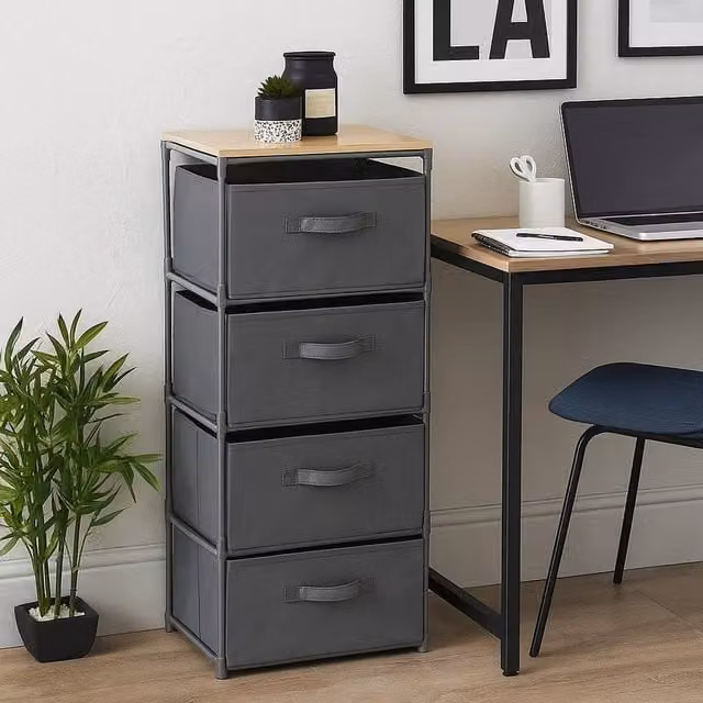 FORGEVIO Modern Grey Chest of Drawers for Bedroom, Bathroom or Home Office – 1
